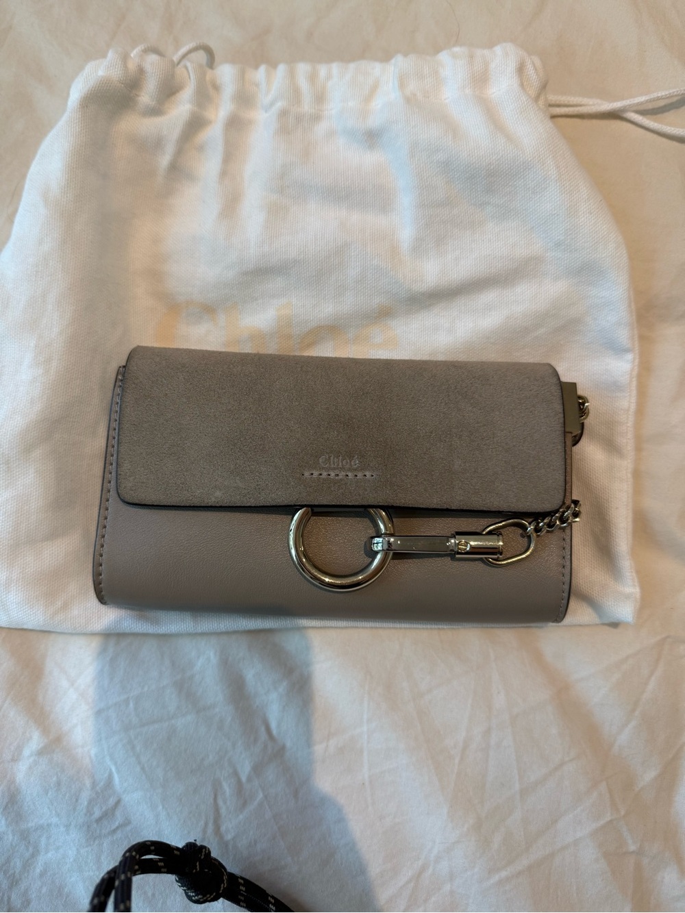 Chloe Faye Small Wallet in Taupe Gray